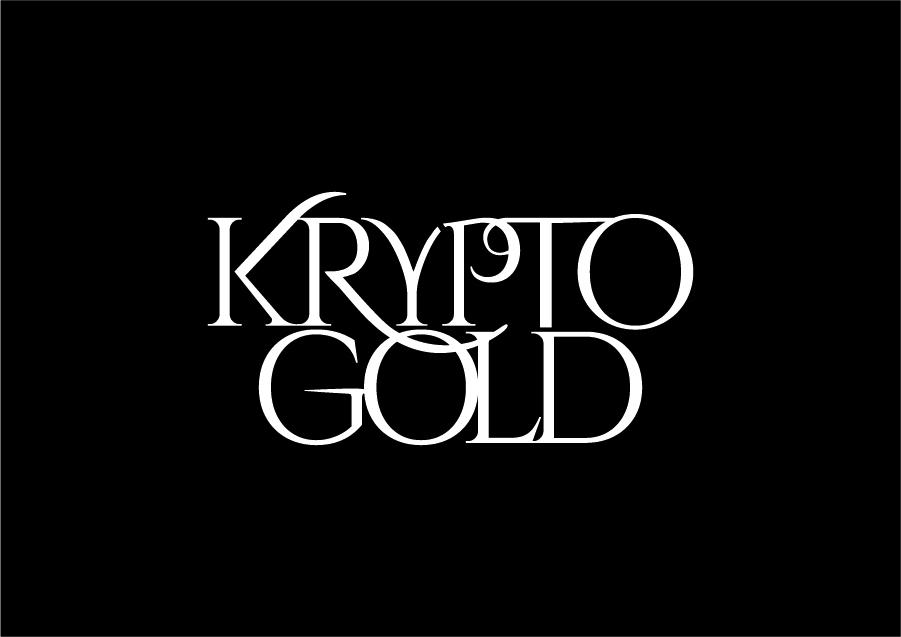Krypto_Gold_Logotype_Alternatif_Logo_Blanc_Sur_Fond_Noir_Cmyk_900px_w_300ppi graphical activity créationidentité visuelle branding luxe