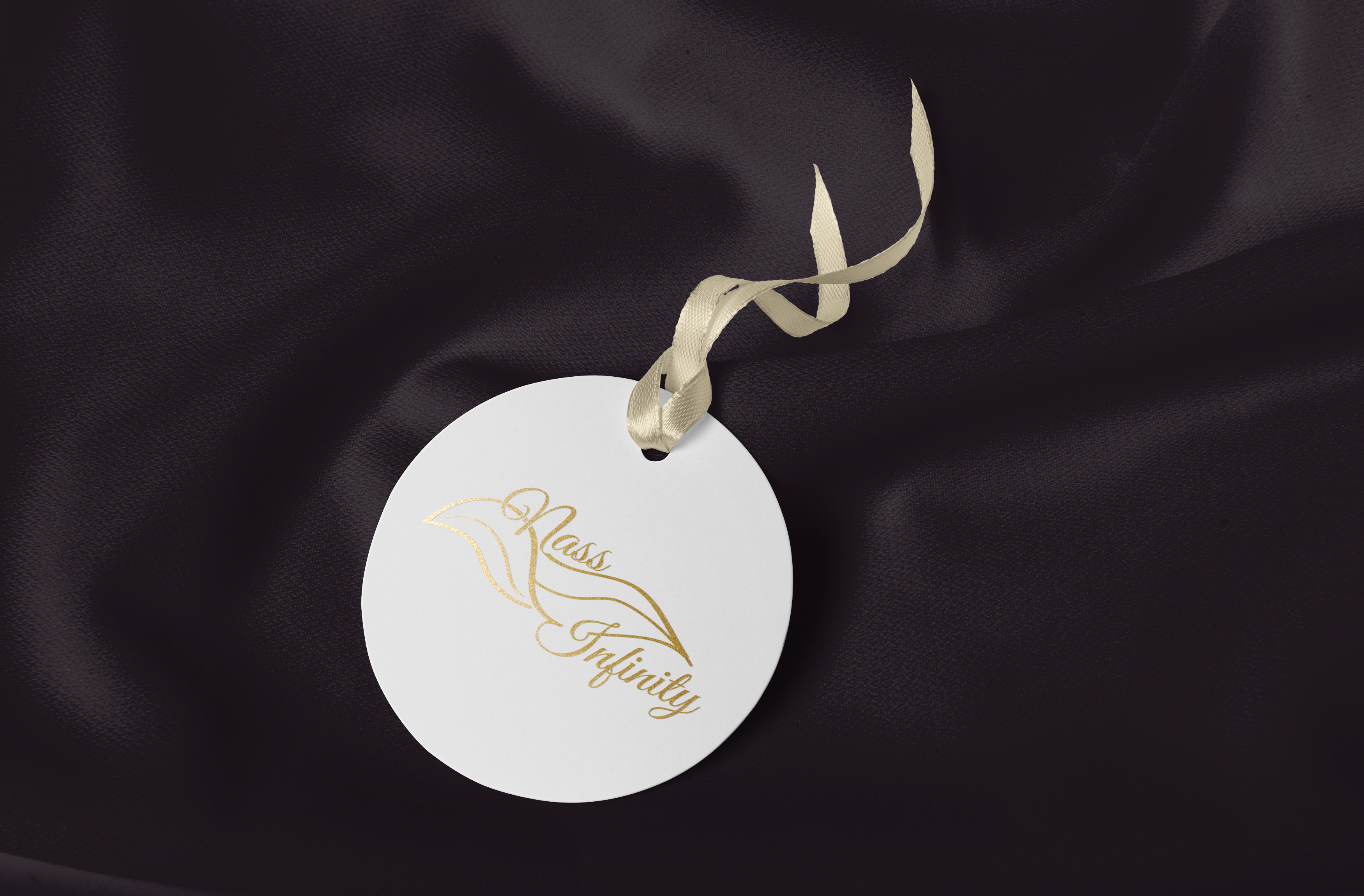 NASS INFINITY - logo doré sur étiquette - graphicalactivity creation logo moselle